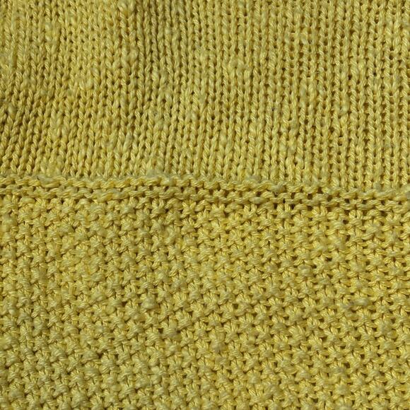 VINTAGE Boathouse Row Men's Medium Bright Yellow Knit Crew Neck Sweater USA MADE - Picture 4 of 4